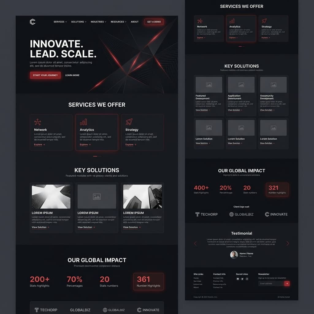 TechShift Web Design KL UI Mockup