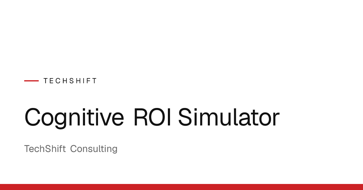 Cognitive ROI Simulator | TechShift